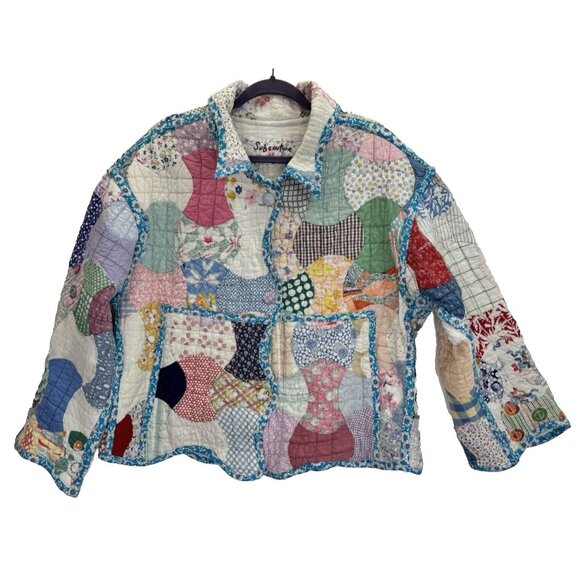Handmade Apple Core Quilt Jacket Subcouture by Mentorsilly Size XL - Picture 1 of 16